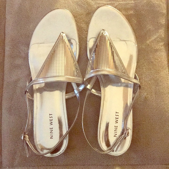 Nine West Shoes - Nine West Silver Sandal